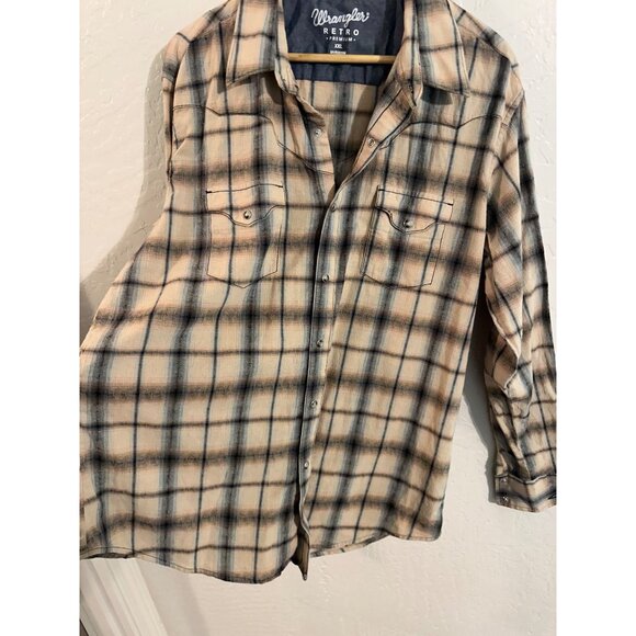 Wrangler Men’s Xxl Retro Western Snap Plaid Shirt - Picture 5 of 12